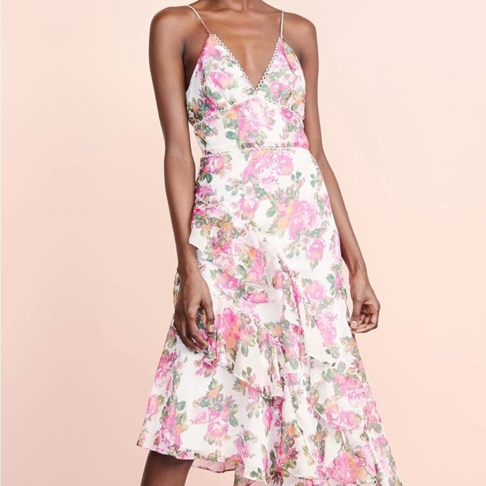 Keepsake the label white and pink floral dress